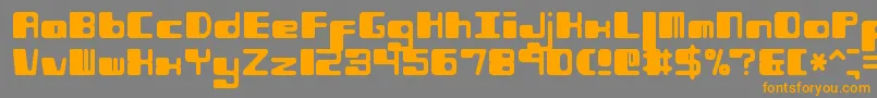 PhorfeitRegularBrk Font – Orange Fonts on Gray Background