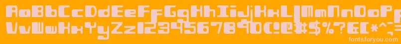 PhorfeitRegularBrk Font – Pink Fonts on Orange Background