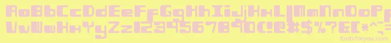 PhorfeitRegularBrk Font – Pink Fonts on Yellow Background