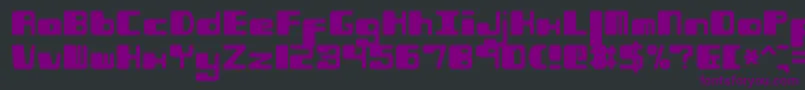 Czcionka PhorfeitRegularBrk – fioletowe czcionki na czarnym tle