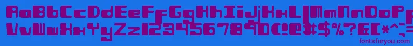 PhorfeitRegularBrk Font – Purple Fonts on Blue Background