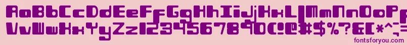 Шрифт PhorfeitRegularBrk – фиолетовые шрифты на розовом фоне