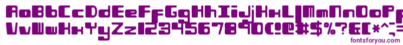 Шрифт PhorfeitRegularBrk – фиолетовые шрифты на белом фоне