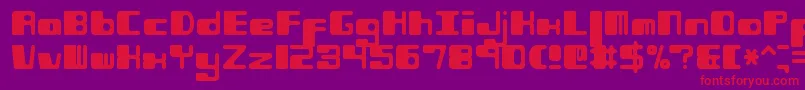 PhorfeitRegularBrk Font – Red Fonts on Purple Background