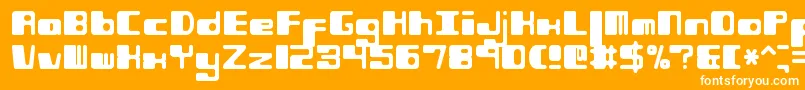 PhorfeitRegularBrk Font – White Fonts on Orange Background