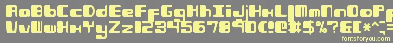 PhorfeitRegularBrk Font – Yellow Fonts on Gray Background