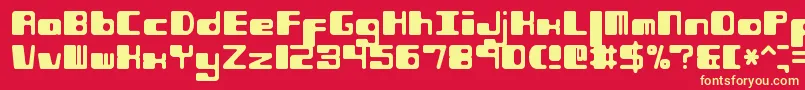 PhorfeitRegularBrk Font – Yellow Fonts on Red Background