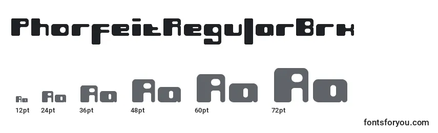 PhorfeitRegularBrk Font Sizes