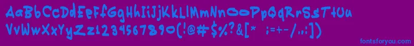 Pikikay Font – Blue Fonts on Purple Background