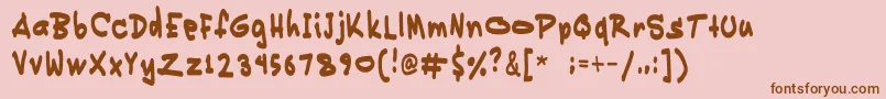 Pikikay Font – Brown Fonts on Pink Background
