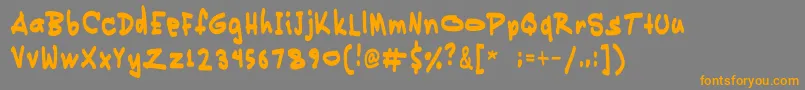 Pikikay Font – Orange Fonts on Gray Background