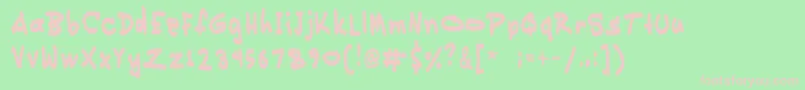 Pikikay Font – Pink Fonts on Green Background