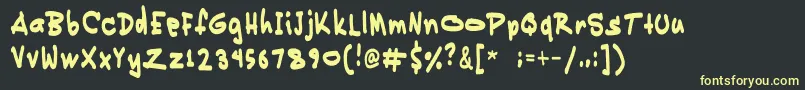 Pikikay Font – Yellow Fonts on Black Background