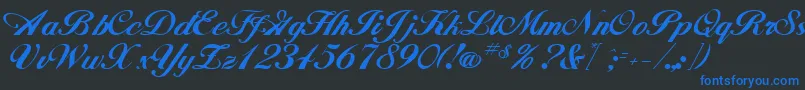 JohnhancockRegular Font – Blue Fonts on Black Background