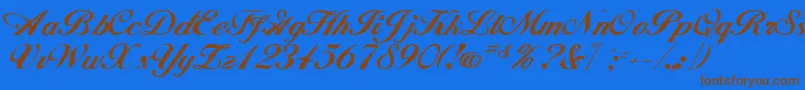 JohnhancockRegular Font – Brown Fonts on Blue Background