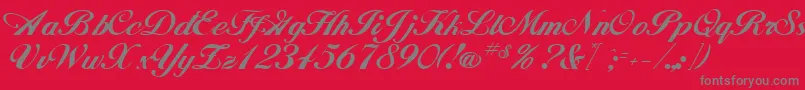 JohnhancockRegular Font – Gray Fonts on Red Background
