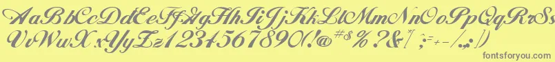 JohnhancockRegular Font – Gray Fonts on Yellow Background