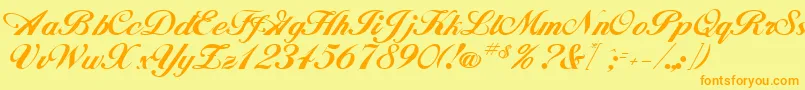 JohnhancockRegular Font – Orange Fonts on Yellow Background