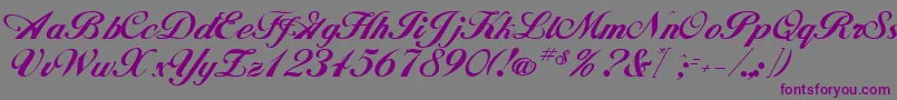JohnhancockRegular Font – Purple Fonts on Gray Background