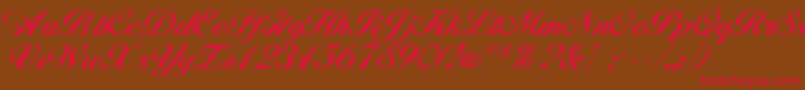 JohnhancockRegular Font – Red Fonts on Brown Background