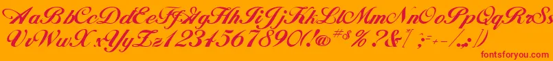 JohnhancockRegular Font – Red Fonts on Orange Background