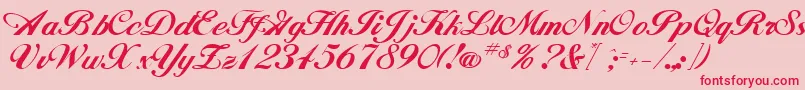 JohnhancockRegular Font – Red Fonts on Pink Background