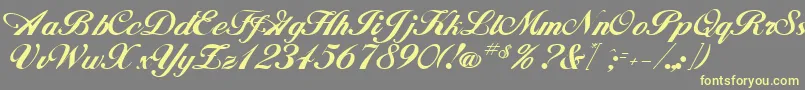 JohnhancockRegular Font – Yellow Fonts on Gray Background
