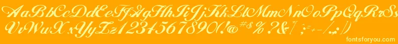 JohnhancockRegular Font – Yellow Fonts on Orange Background