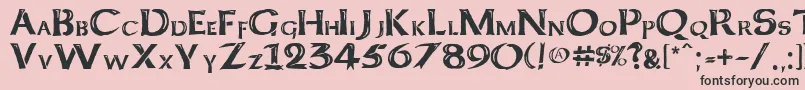 KeltCapsFreehand Font – Black Fonts on Pink Background