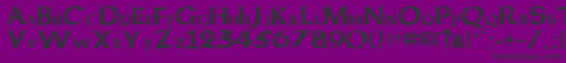 KeltCapsFreehand Font – Black Fonts on Purple Background