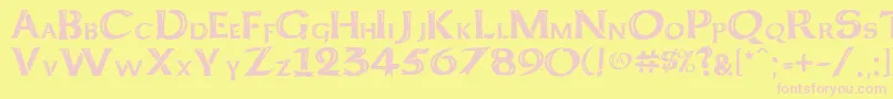 fuente KeltCapsFreehand – Fuentes Rosadas Sobre Fondo Amarillo