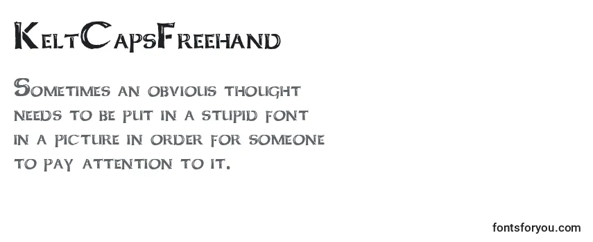 Review of the KeltCapsFreehand Font