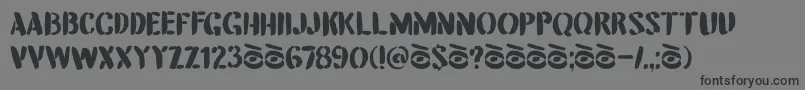 フォントDkAttentionSeeker – 黒い文字の灰色の背景