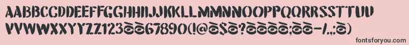 フォントDkAttentionSeeker – ピンクの背景に黒い文字