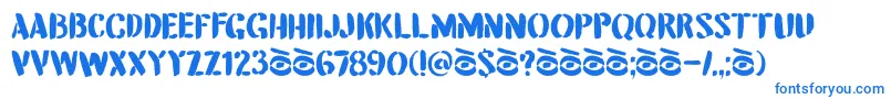 DkAttentionSeeker Font – Blue Fonts on White Background