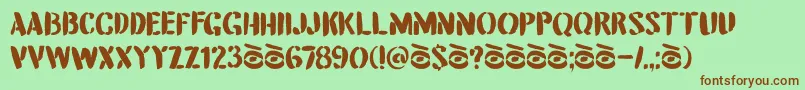 DkAttentionSeeker-fontti – ruskeat fontit vihreällä taustalla