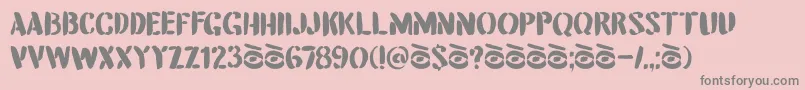 DkAttentionSeeker-fontti – harmaat kirjasimet vaaleanpunaisella taustalla