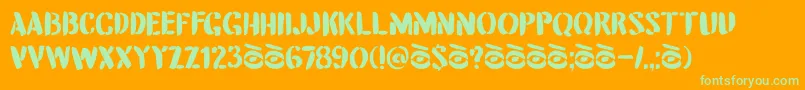 DkAttentionSeeker Font – Green Fonts on Orange Background