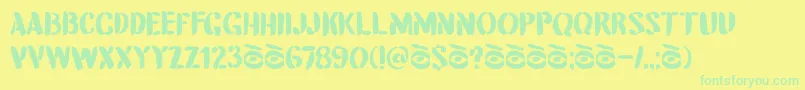 Police DkAttentionSeeker – polices vertes sur fond jaune