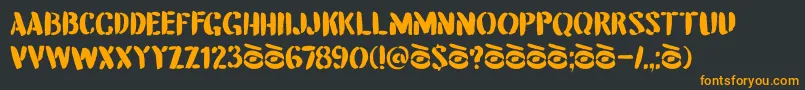 Шрифт DkAttentionSeeker – оранжевые шрифты на чёрном фоне