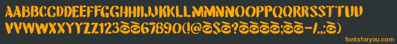 DkAttentionSeeker Font – Orange Fonts on Black Background