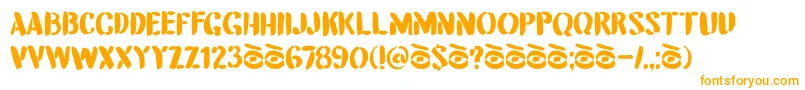 Шрифт DkAttentionSeeker – оранжевые шрифты на белом фоне