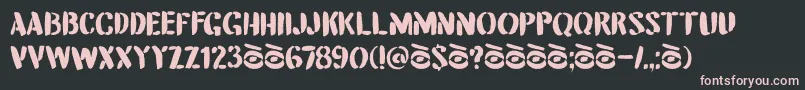 Шрифт DkAttentionSeeker – розовые шрифты на чёрном фоне