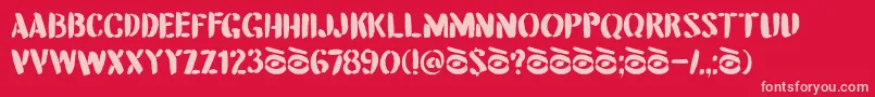 DkAttentionSeeker Font – Pink Fonts on Red Background