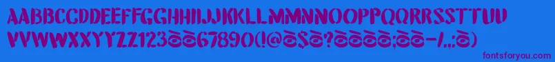 Шрифт DkAttentionSeeker – фиолетовые шрифты на синем фоне