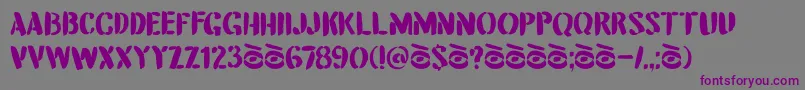 Шрифт DkAttentionSeeker – фиолетовые шрифты на сером фоне