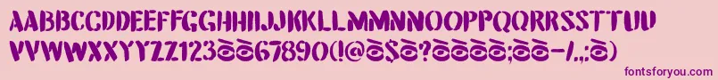 DkAttentionSeeker-fontti – violetit fontit vaaleanpunaisella taustalla