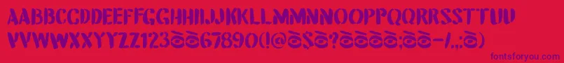 DkAttentionSeeker Font – Purple Fonts on Red Background