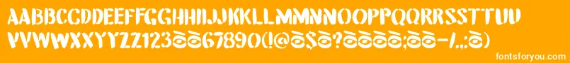 DkAttentionSeeker Font – White Fonts on Orange Background