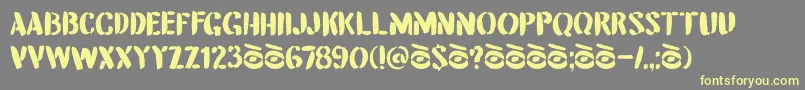Шрифт DkAttentionSeeker – жёлтые шрифты на сером фоне